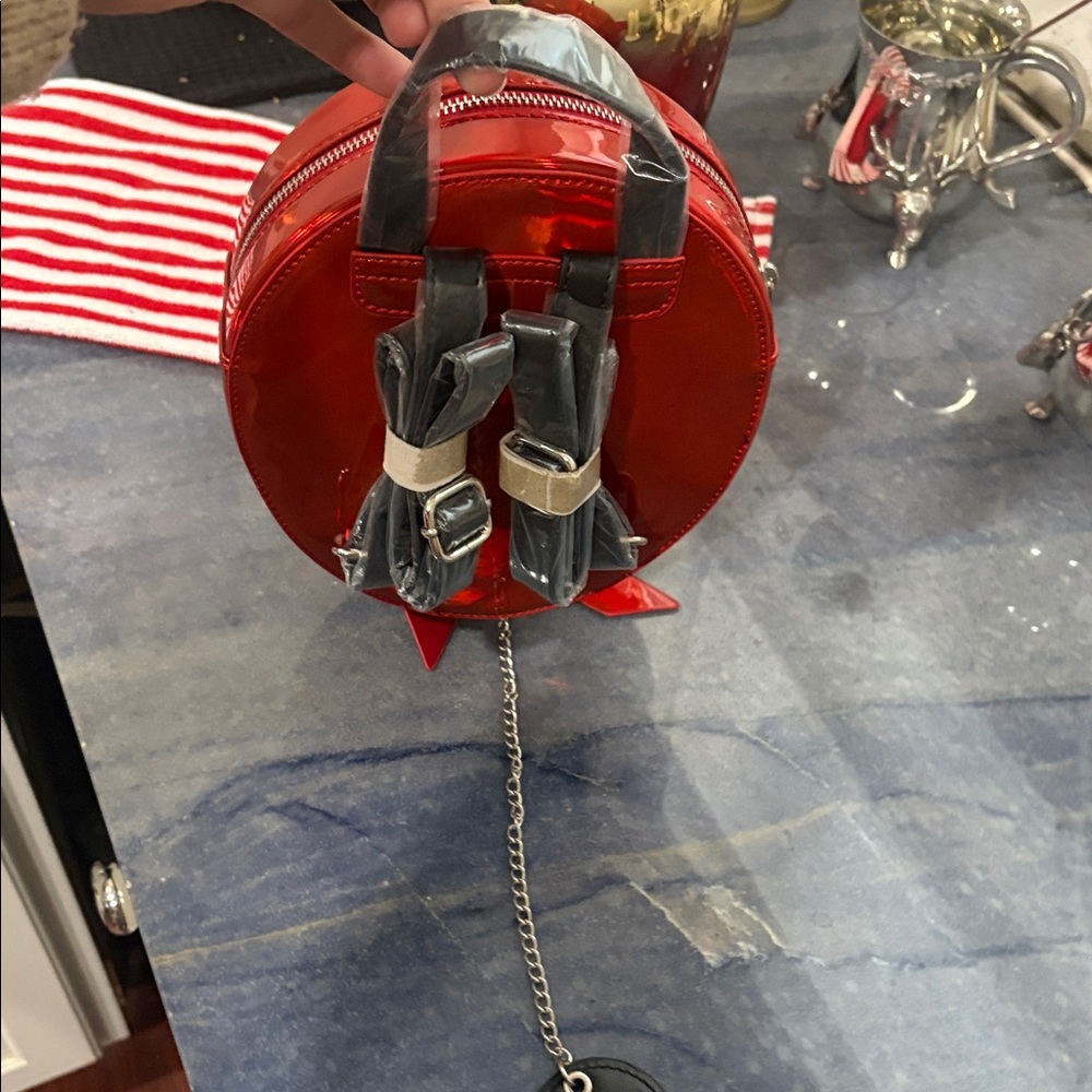 Dolls Kill Red Backpack with Face Design - Picture 5 of 10